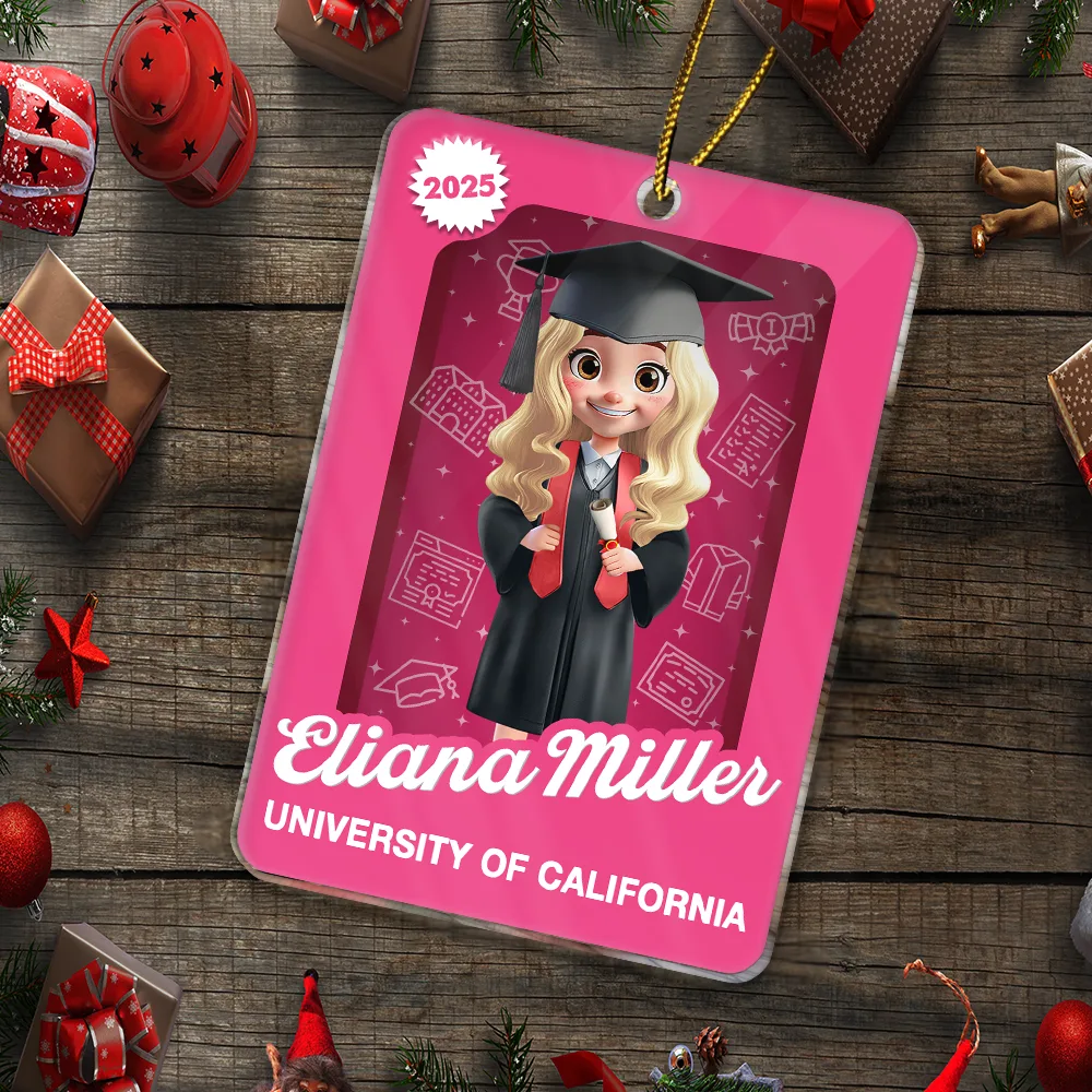 Gift For Yourself,Gift For Women,Gift For Men,Christmas,Happy,Graduation - 3D Effect Graduation Toy Box - Personalized Custom Shaped Acrylic Ornament