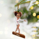 Gift For Yourself, Gift For Women, Gift For Men, Happy, Christmas - 3D Effect Gymnastic Girl - Personalized Custom Shaped Acrylic Ornament