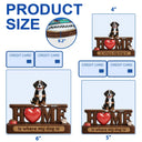 Top Market,Adorable,Pet Lovers,Vector - 3D Effect Home Is Where My Dogs Cats Are - Personalized Custom Shaped Wood Sign