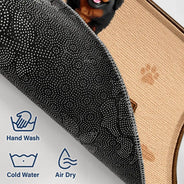 Adorable,Indoor Decor,Pet Lovers,Vector - 3D Effect Home Is Where My Dogs Cats Are Faux Embroidery Effect - Personalized Doormat