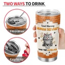 Cat Dad,Cat Mom,Cat Lovers,Dog Mom,Dog Dad,Dog Lovers,Pet Dad,Pet Mom,Pet Lovers,Vector,Playful - 3D Effect Human Servant Your Tiny Overlord - Personalized Tumbler