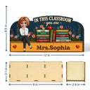 Teacher,Inspirational,Back To School,Vector - 3D Effect In This Classroom You Are Kind Loved - Personalized Wooden Pen Pencil Holder
