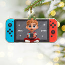 Gift For Kids, Gift For Grandkids, Christmas, Top Market - 3D Effect Kids Gamer - Personalized Custom Shaped Acrylic Ornament