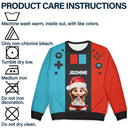 Gift For Kids,Gift For Grandkids,Happy,Christmas,Non-Eng - 3D Effect Kids Gamer - Personalized Unisex Ugly Sweater