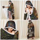 Gift For Women,Gift For Men,Reading,Top Market,Happy - 3D Effect Man Woman Reading Blanket - Personalized Wearable Hooded Blanket
