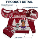 Christmas,Top Market,Pet Lovers,Pet Mom,Pet Dad,Dog Lovers,Dog Mom,Dog Dad,Happy,Cat Lovers,Cat Mom,Cat Dad - 3D Effect Meowy Catmas - Personalized Unisex Ugly Sweater