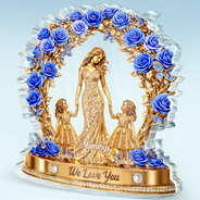 Gift For Mother,Single Mom,Gift For Women,Happy,Top Market,Top Market,Icon - 3D Effect Mom We Love You - Personalized Custom Shaped Acrylic Plaque