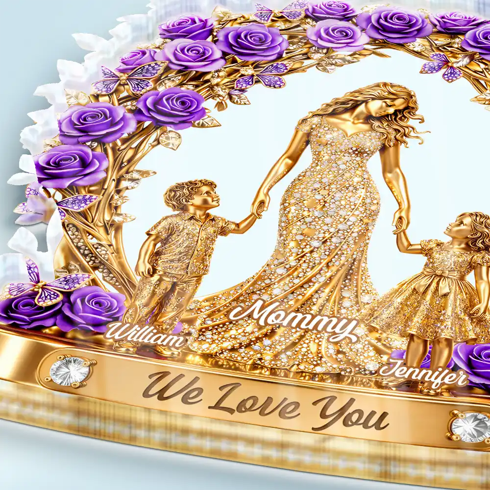 Gift For Mother,Single Mom,Gift For Women,Happy,Top Market,Top Market,Icon - 3D Effect Mom We Love You - Personalized Custom Shaped Acrylic Plaque