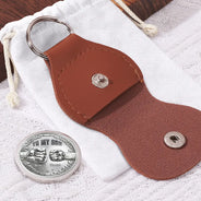 Gift For Son,Gift For Grandkids,Gift For Men,Happy,Sentimental - 3D Effect My Son Grandson Forever - Personalized Leather Pocket Hug
