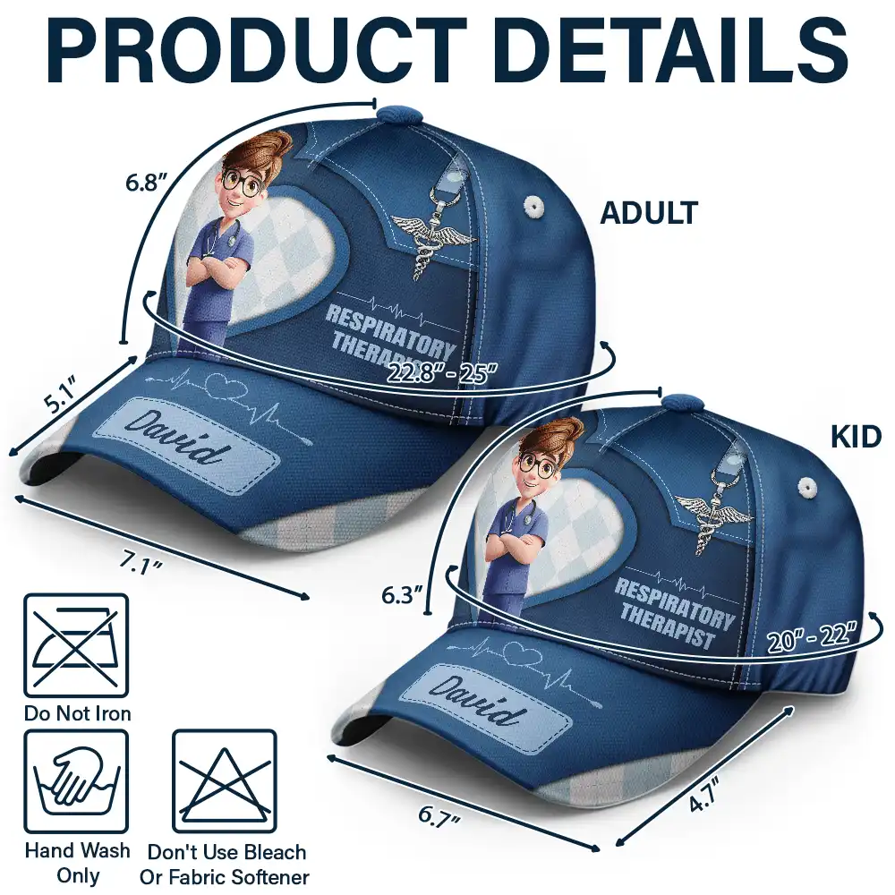Nurse,Gift For Women,Gift For Men,Happy,Gift For Yourself,Vector,Proud - 3D Effect Nurse Job Title - Personalized Classic Cap