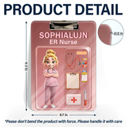 Gift For Yourself,Gift For Women,Nurse - 3D Effect Nurse Job Title Pack Packaging - Personalized Acrylic Clipboard
