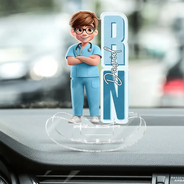 Nurse, Proud, Vector - 3D Effect Nurse Name - Personalized Acrylic Shaking Stand