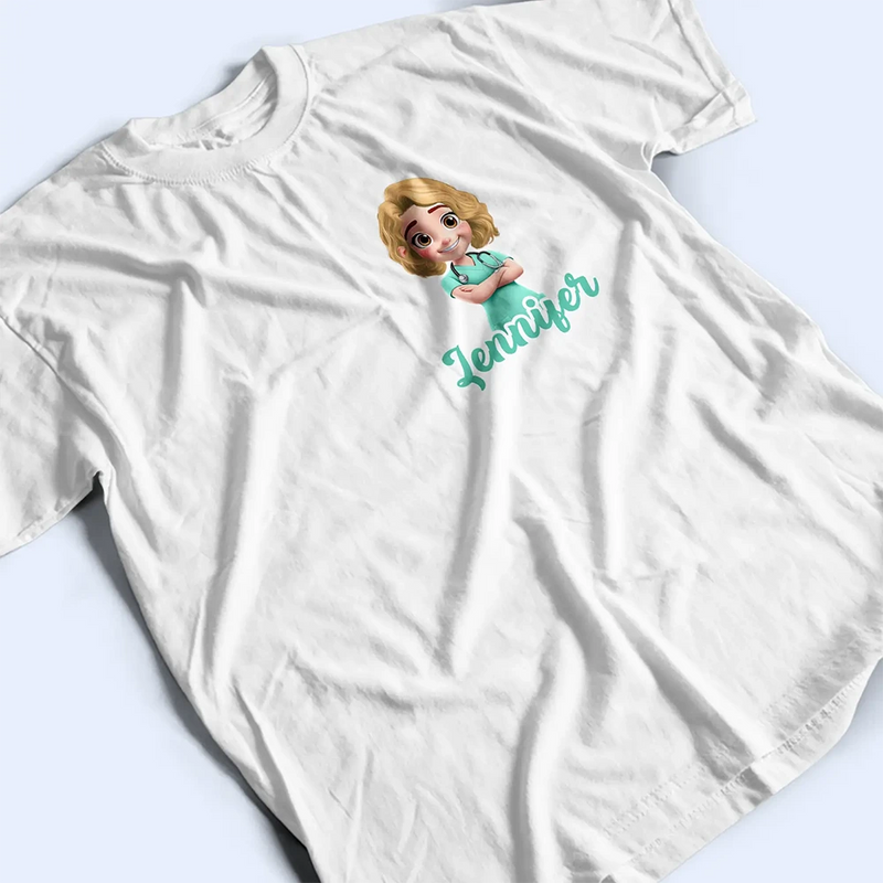 Nurse, Proud, Vector - 3D Effect Nurse Name - Personalized T Shirt
