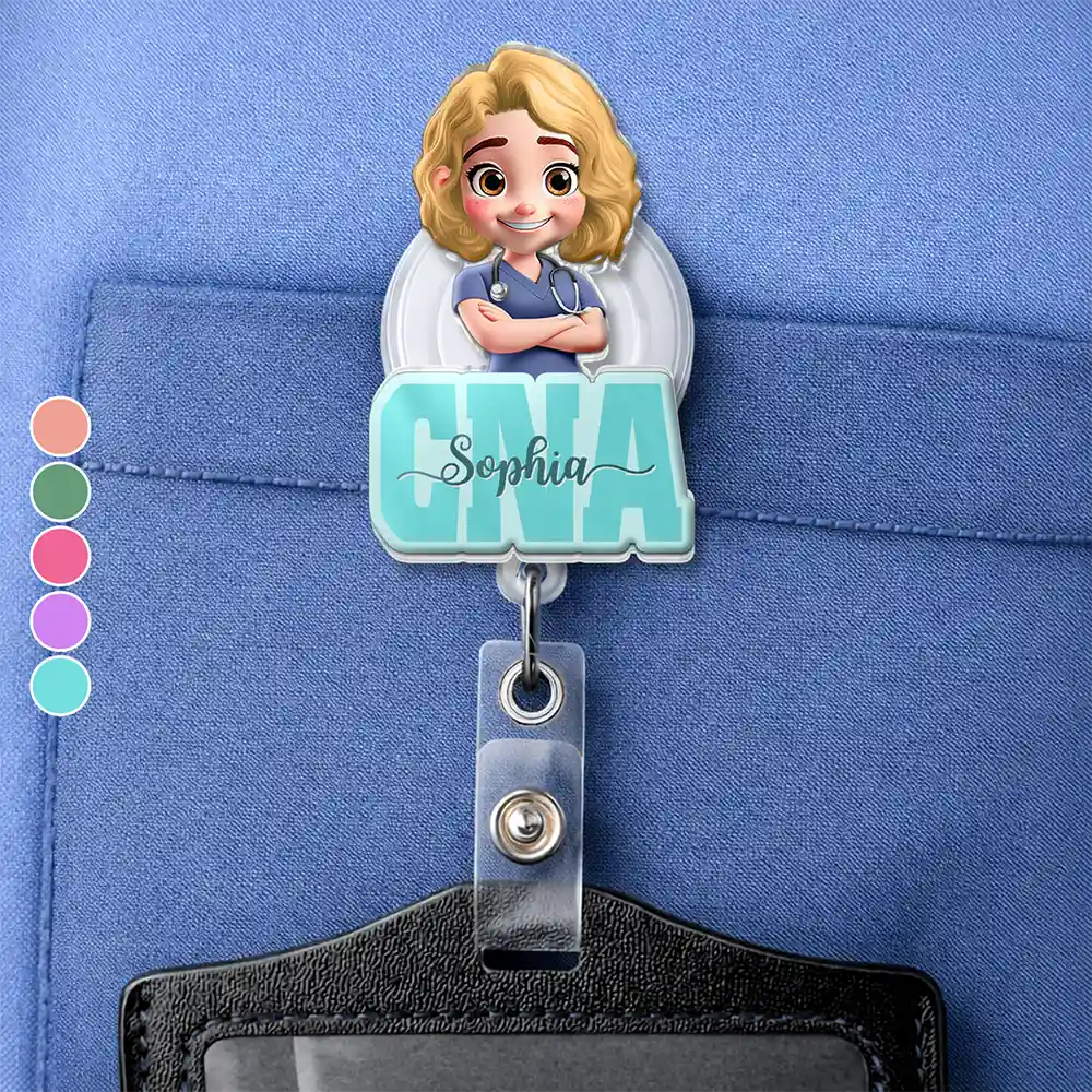 Nurse, Proud, Vector - 3D Effect Nurse Name Job Title - Personalized Badge Reel