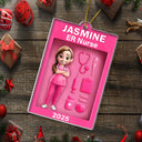 Nurse,Gift For Yourself,Gifts For Colleagues,Happy,Christmas - 3D Effect Nurse Toy Box - Personalized Custom Shaped Acrylic Ornament