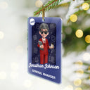 Officer,Gift For Yourself,Gift For Women,Gift For Men,Happy,Christmas - 3D Effect Officer Woman Man Toy Box - Personalized Custom Shaped Acrylic Ornament