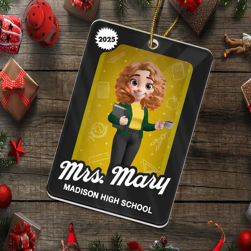 Officer,Gift For Yourself,Gift For Women,Gift For Men,Happy,Christmas - 3D Effect Officer Woman Man Toy Box - Personalized Custom Shaped Acrylic Ornament