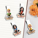 Gift For Yourself, Reading, Happy - 3D Effect Reading Woman Man Kid Family - Personalized Custom Shaped Magnetic Bookmark Clip