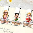 Gift For Yourself, Reading, Happy - 3D Effect Reading Woman Man Kid Family - Personalized Custom Shaped Magnetic Bookmark Clip