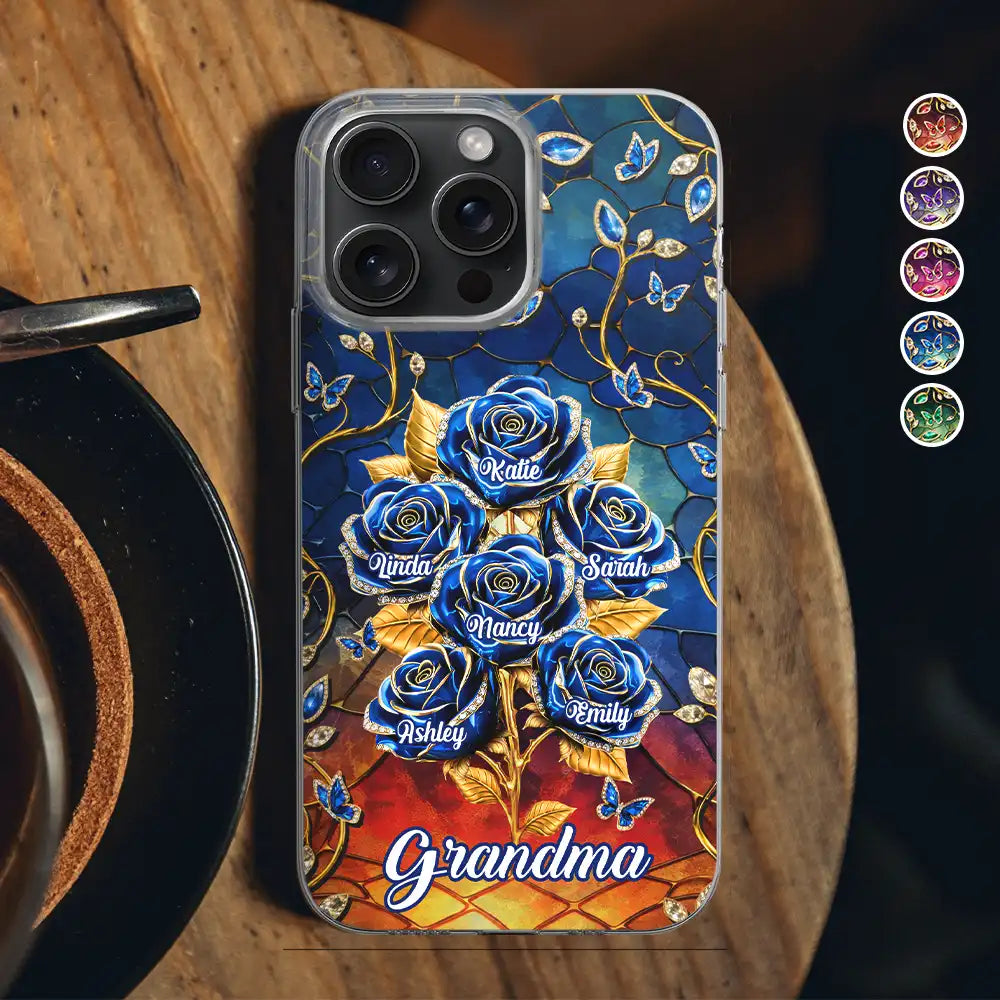 Gift For Mother,Gift For Grandma,Gift For Women,Love,Top Market - 3D Effect Roses Mom’s Everlasting Love - Personalized Clear Phone Case