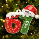 Funny, Gift For Kids, Gift For Grandkids, Christmas - 3D Effect Six Seven Funny Slang - Personalized Custom Shaped Acrylic Ornament