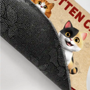 Pet Lovers,Pet Mom,Pet Dad,Cat Lovers,Cat Mom,Cat Dad,Happy,Top Market - 3D Effect Spoiled Rotten Cats Live Here - Personalized Doormat
