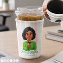 Officer,Vector,Happy - 3D Effect Coworker Boss Teacher With Name - Personalized Iced Coffee Sleeve