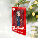 Teacher,Happy,Christmas,Top Market - 3D Effect Teacher Toy Box - Personalized Custom Shaped Acrylic Ornament