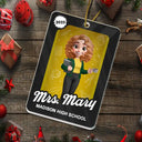 Teacher,Happy,Christmas,Top Market - 3D Effect Teacher Toy Box - Personalized Custom Shaped Acrylic Ornament