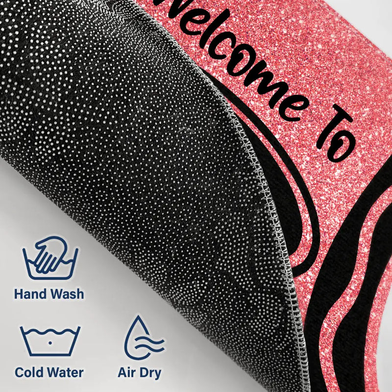 3D Effect Teacher Welcome To Classroom Faux Glitter Effect - Personalized Doormat