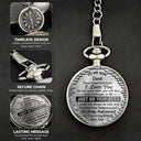 Gift For Son,Gift For Grandkids,Inspirational - 3D Effect To My Son Just Do Your Best - Personalized Pocket Watch