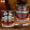 Gift For Son,Gift For Grandkids,Icon,Inspirational - 3D Effect To My Son Just Do Your Best - Personalized Whiskey Glass