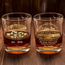 Gift For Son,Gift For Grandkids,Icon,Inspirational - 3D Effect To My Son Just Do Your Best - Personalized Whiskey Glass
