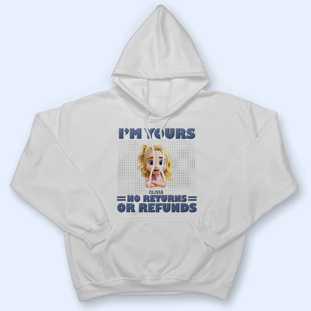 Gift For Mother,Gift For Grandma,Grandma,Grandkids - 3D Effect We're Yours No Returns - Personalized T Shirt
