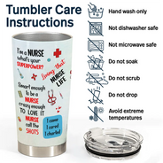 Nurse, Gift For Women, Gift For Men, Gift For Yourself, Happy, Top Market - 3D Effect World's Best Nurse - Personalized Tumbler