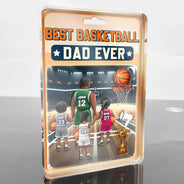 Gift For Father,Dad - Sons,Dad - Children,Sport Dad,Basketball,Dad - Daughters (Young),Happy - 3D Figure Best Basketball Dad Ever - Personalized Custom Shaped Acrylic Plaque