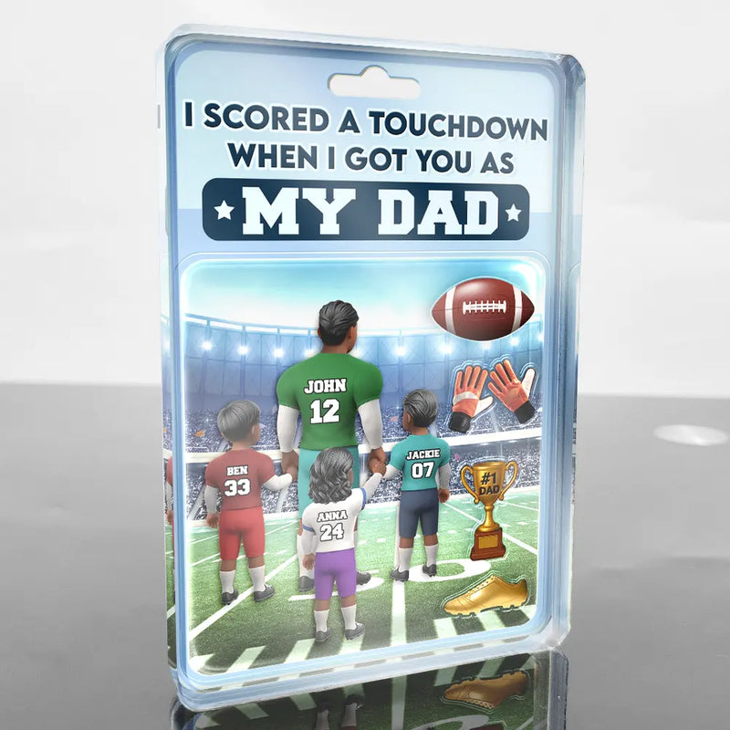Gift For Father, Dad - Sons, Dad - Children, Sport Dad, Basketball, Dad - Daughters (Young), Happy - 3D Figure I Got You As My Dad - Personalized Custom Shaped Acrylic Plaque