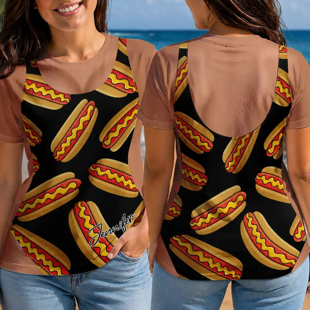Gift For Bestie, Humorous, Beach, Summer, Icon - 3D Funny Body Food Bikini - Personalized Full Print T Shirt