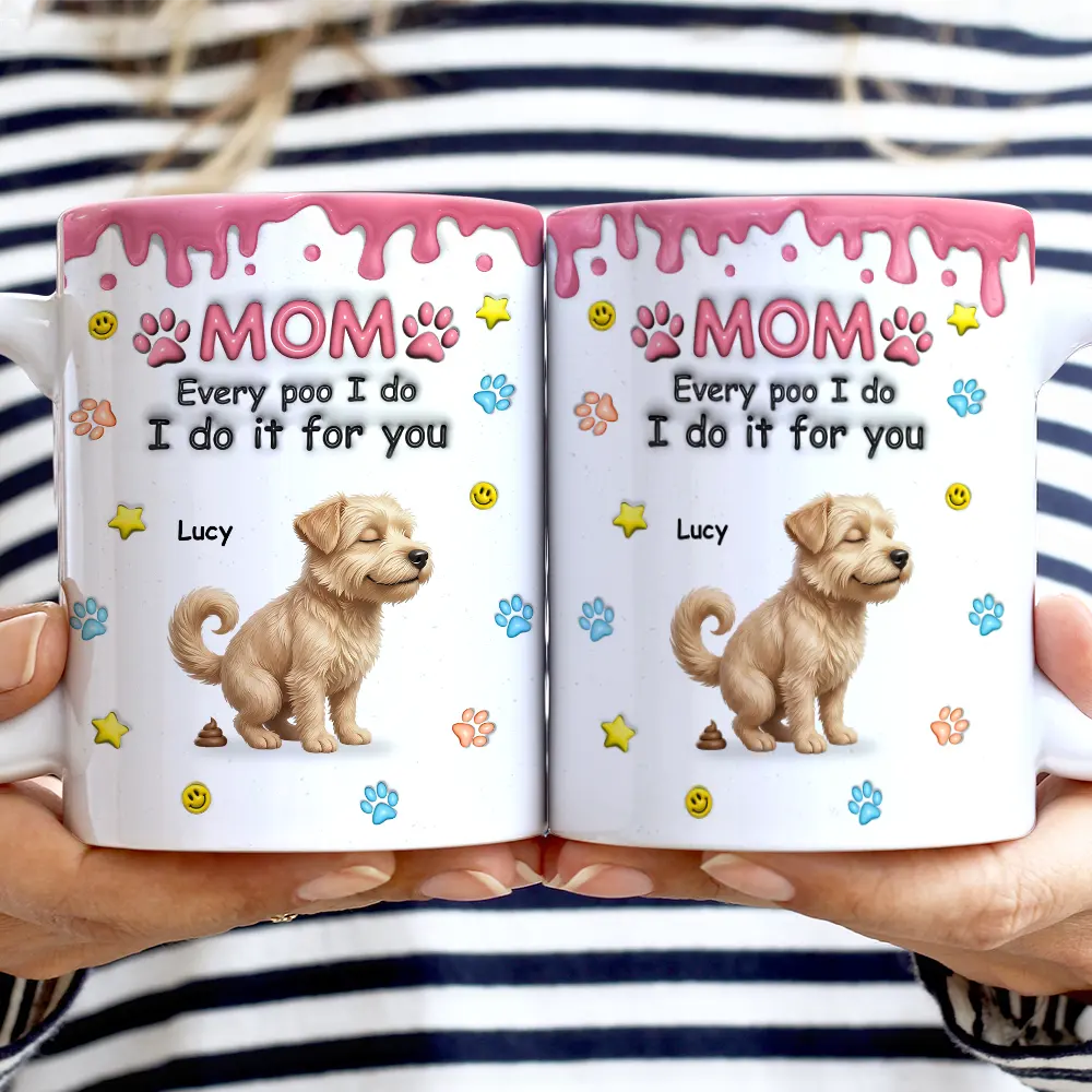 Dog Dad,Dog Mom,Dog Lovers,Cat Dad,Cat Mom,Cat Lovers,Pet Dad,Pet Mom,Pet Lovers,Gift For Father,Gift For Mother,Funny,Top Market,Top Market,Vector - 3D Inflated Effect Dog Cat I Do It For You - Personalized White Edge-to-Edge Mug