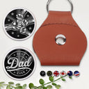 Gift For Father,Gift For Grandpa,Gift For Men,Happy,Independence Day - 3D Metal Effect Best Dad Grandpa Ever - Personalized Leather Pocket Hug