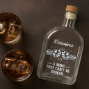 Gift For Brothers,Gift For Father,Gift For Men,Happy,Gift For Sisters,Gift For Women,Gift For Sibling,Cousin - 3D Metal Effect Brothers A Bond That Can't Be Broken - Personalized Whiskey Bottle