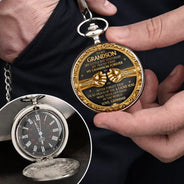 Gift For Son, Gift For Grandkids, Gift For Men, Happy, Top Market - 3D Metal Effect My Son Forever - Personalized Pocket Watch
