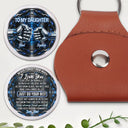 Top Market,Gift For Son,Gift For Children,Cozy,Icon - 3D Metal Effect My Son Just Do Your Best - Personalized Leather Pocket Hug