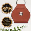 Gift For Brothers, Gift For Sibling, Cousin, Gift For Men, Happy - 3D Metal Effect Once A Brother Always A Brother - Personalized Leather Pocket Hug
