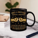 Gift For Brothers,Gift For Sibling,Cousin,Gift For Men,Happy - 3D Metal Effect Once A Brother Always A Brother - Personalized Mug