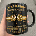 Gift For Brothers,Gift For Sibling,Cousin,Gift For Men,Happy - 3D Metal Effect Once A Brother Always A Brother - Personalized Mug