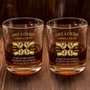 Gift For Brothers, Gift For Sibling, Cousin, Gift For Men, Happy - 3D Metal Effect Once A Brother Always A Brother - Personalized Whiskey Glass