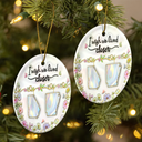 Family, Gift For Bestie, Gift For Sibling, Gift For Sisters, Love, Christmas - 3D Nacre Effect I Wish We Lived Closer - Personalized Circle Ceramic Ornament