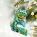 Gift For Kids,Gift For Grandkids,Happy,Christmas - 3D Race Car Truck Dinosaur Mermaid Alphabet - Personalized Custom Shaped Acrylic Ornament