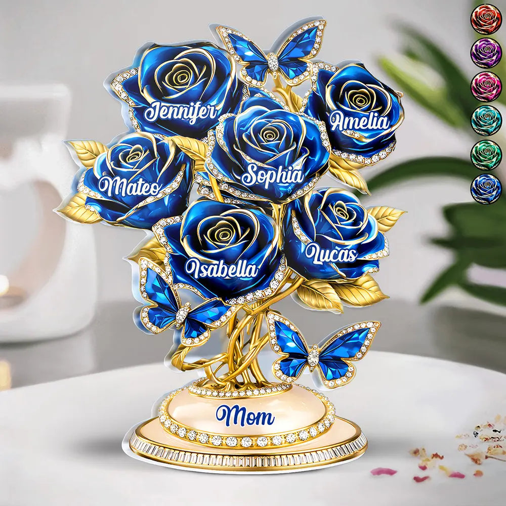 3D Crystal Effect Roses Mom’s Everlasting Love - Personalized Custom Shaped Acrylic Plaque